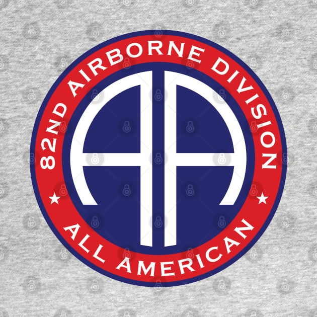 82nd All American Airborne Casual Patch (Round) by TNM Design